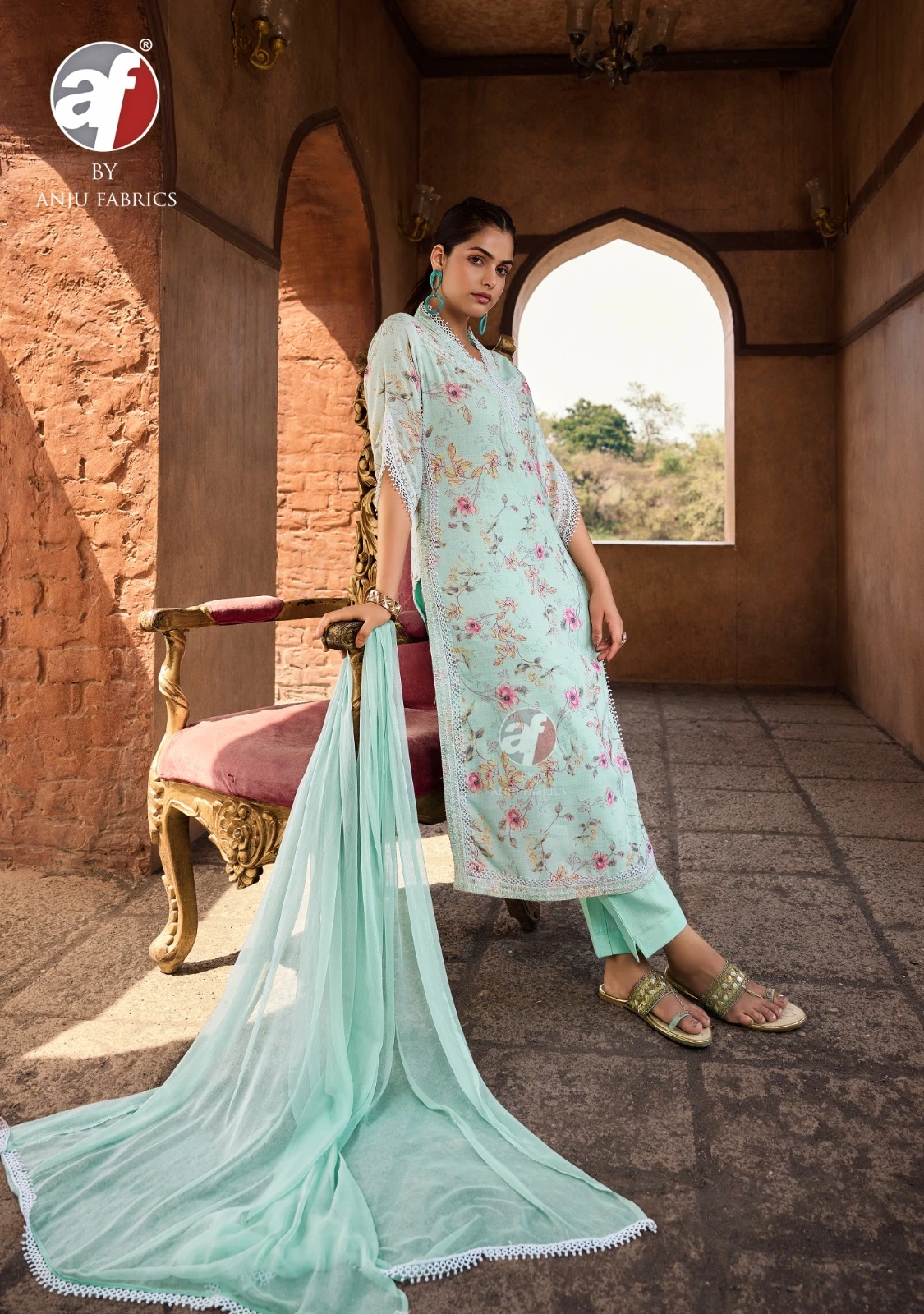 Anju Fabric Sakhi Re Vol 2 Linen Cotton Wholesale Fancy Readymade Salwar Suit Catalog — Wholesale Salwar Suits, Anju fabric wholesale from Surat — view 3